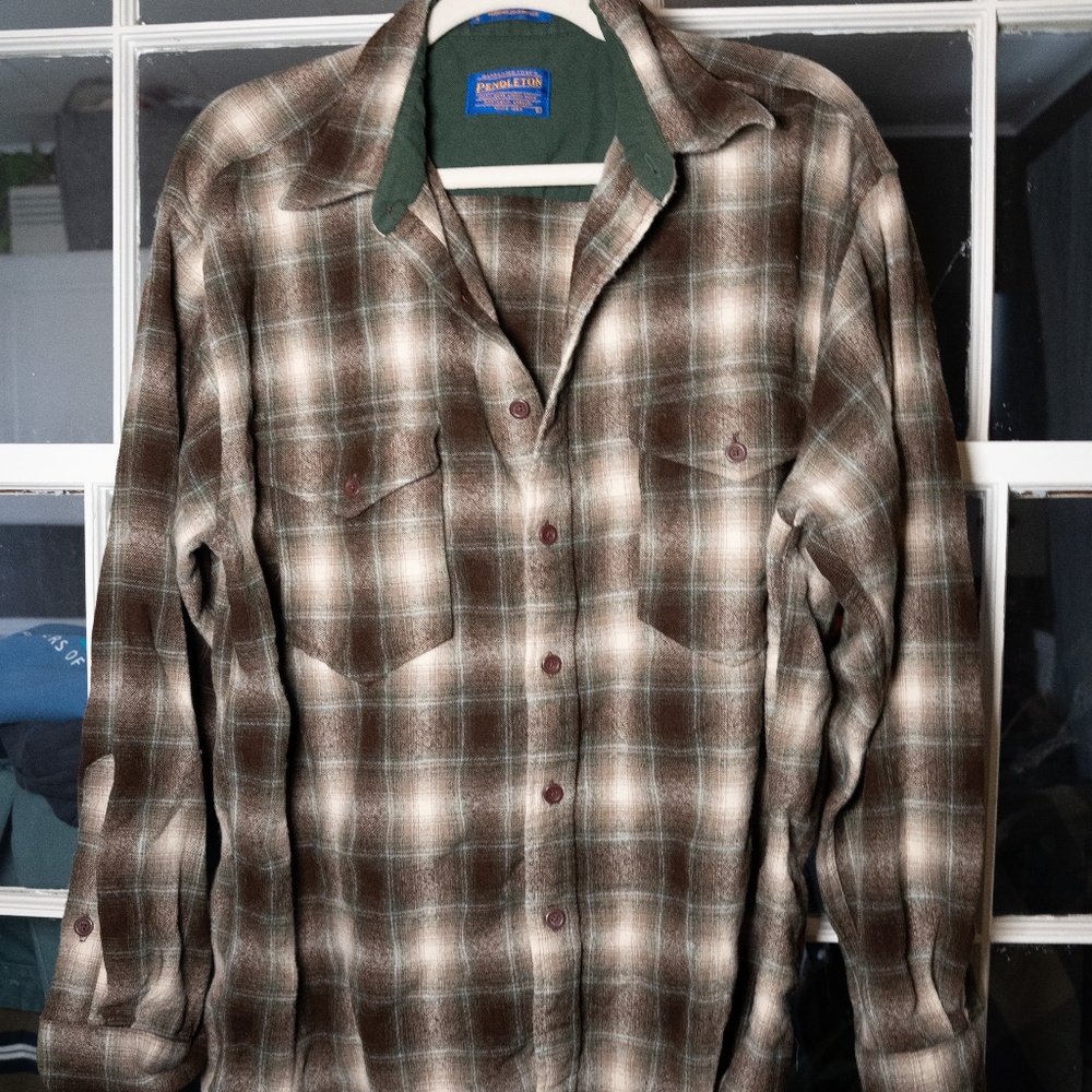 Pendleton Mens Flannel Button Up Large